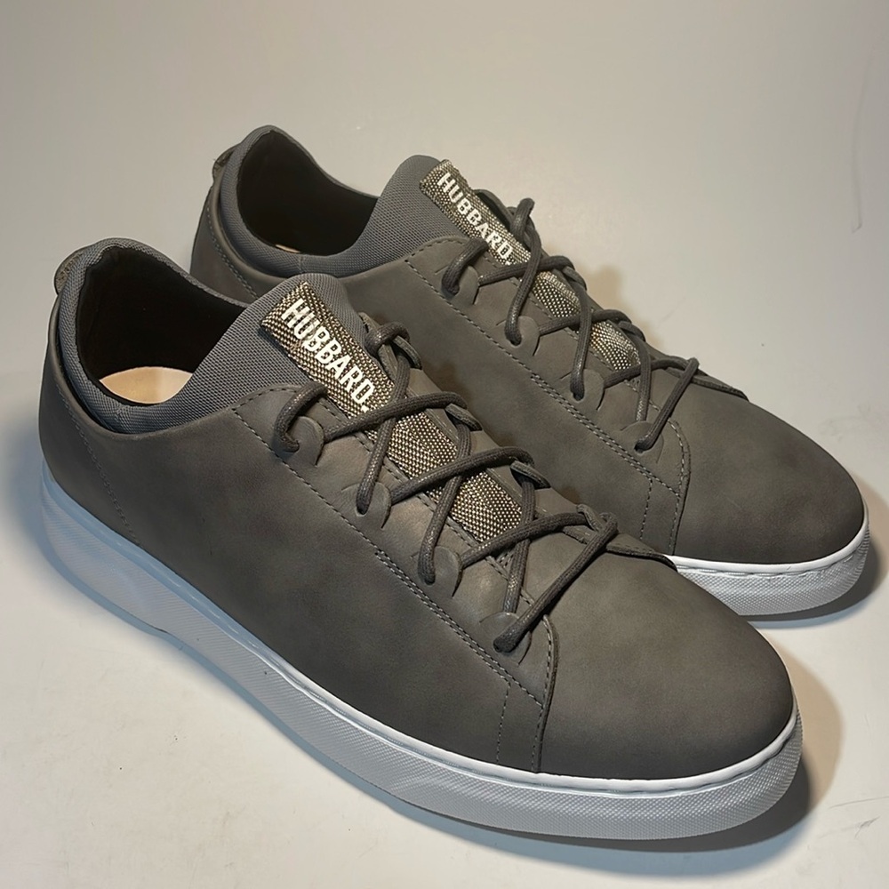 Samuel Hubbard Slate Gray Leather Sneakers Men’s ‘Flight’ Lightweight Casual